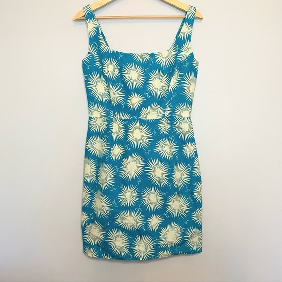 Milly New York Sydie Sheath Dress Teal White US 6 UK 10 $385 - Picture 2 of 13